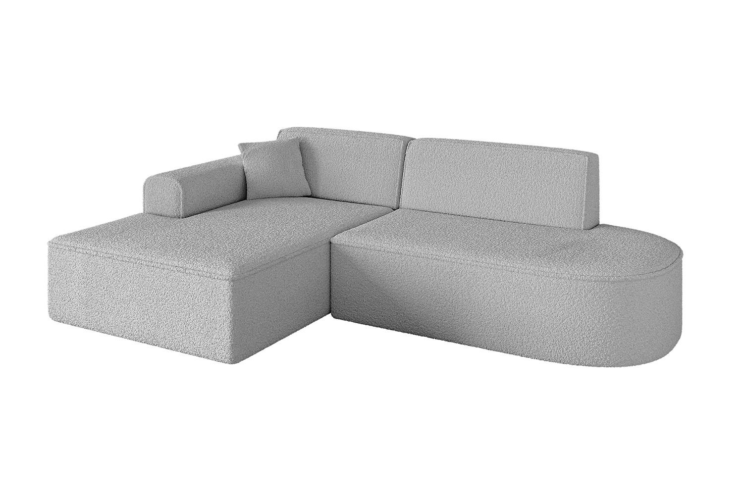 ECKSOFA Ottomane Links IREA-L1-v3 - 232x165x77 cm Hellgrau - Hellgrau, Holzwerkstoff/Textil (232/165cm) - ALTDECOR