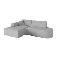 ECKSOFA Ottomane Links IREA-L1-v3 - 232x165x77 cm Hellgrau - Hellgrau, Holzwerkstoff/Textil (232/165cm) - ALTDECOR