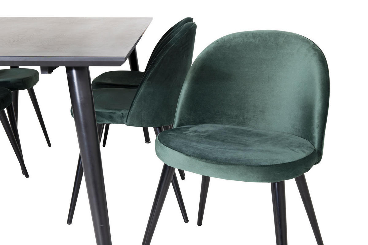 TISCHGRUPPE Grün - Grau, Holzwerkstoff (90/75/180cm) - ebuy24