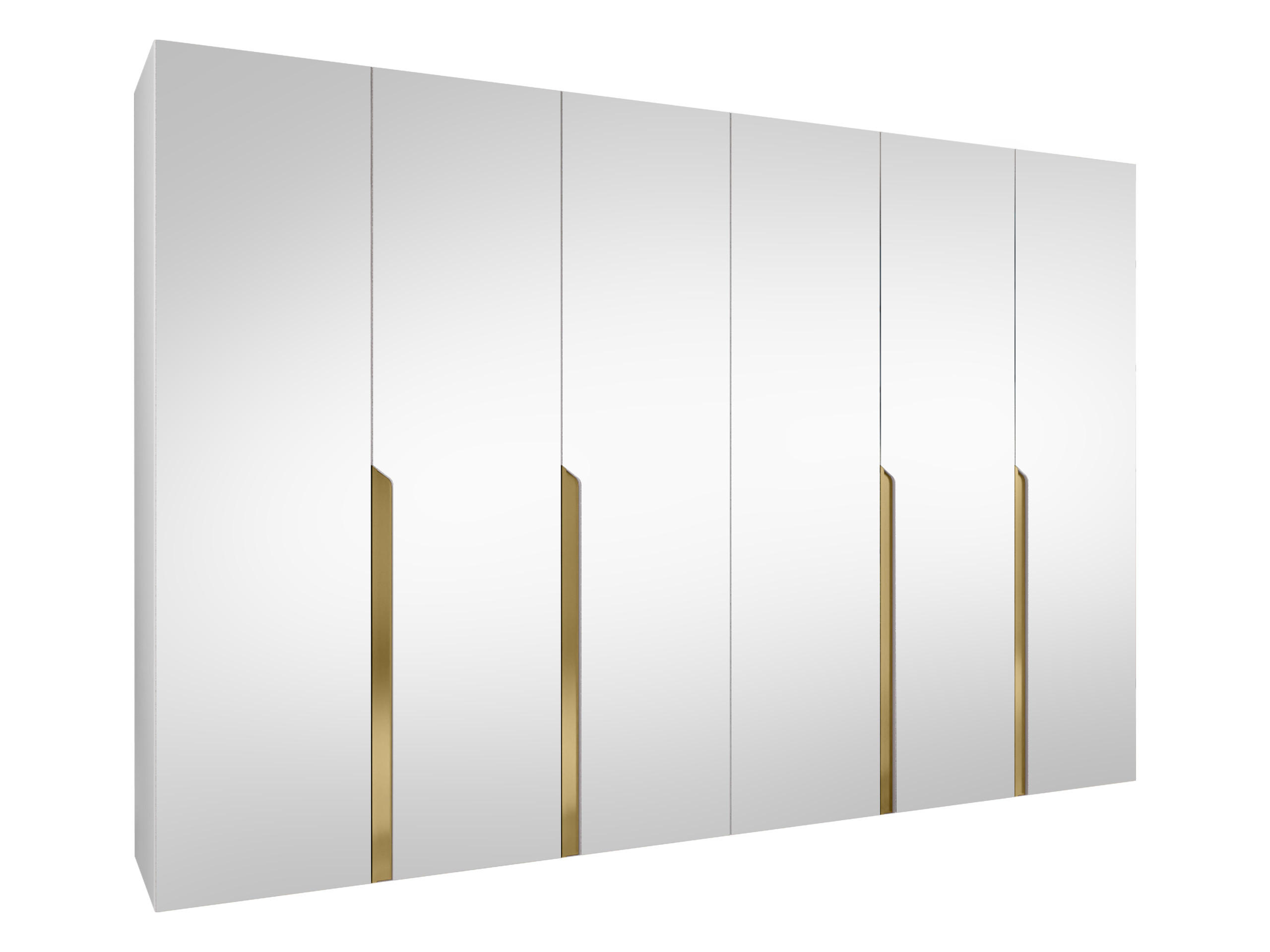 DREHTÜRENSCHRANK Mila III 300 - Goldfarben/Schwarz, Holzwerkstoff/Kunststoff (300/202/52cm) - MIRJAN24