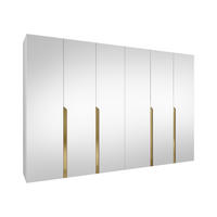 DREHTÜRENSCHRANK Mila III 300 - Goldfarben/Schwarz, Holzwerkstoff/Kunststoff (300/202/52cm) - MIRJAN24