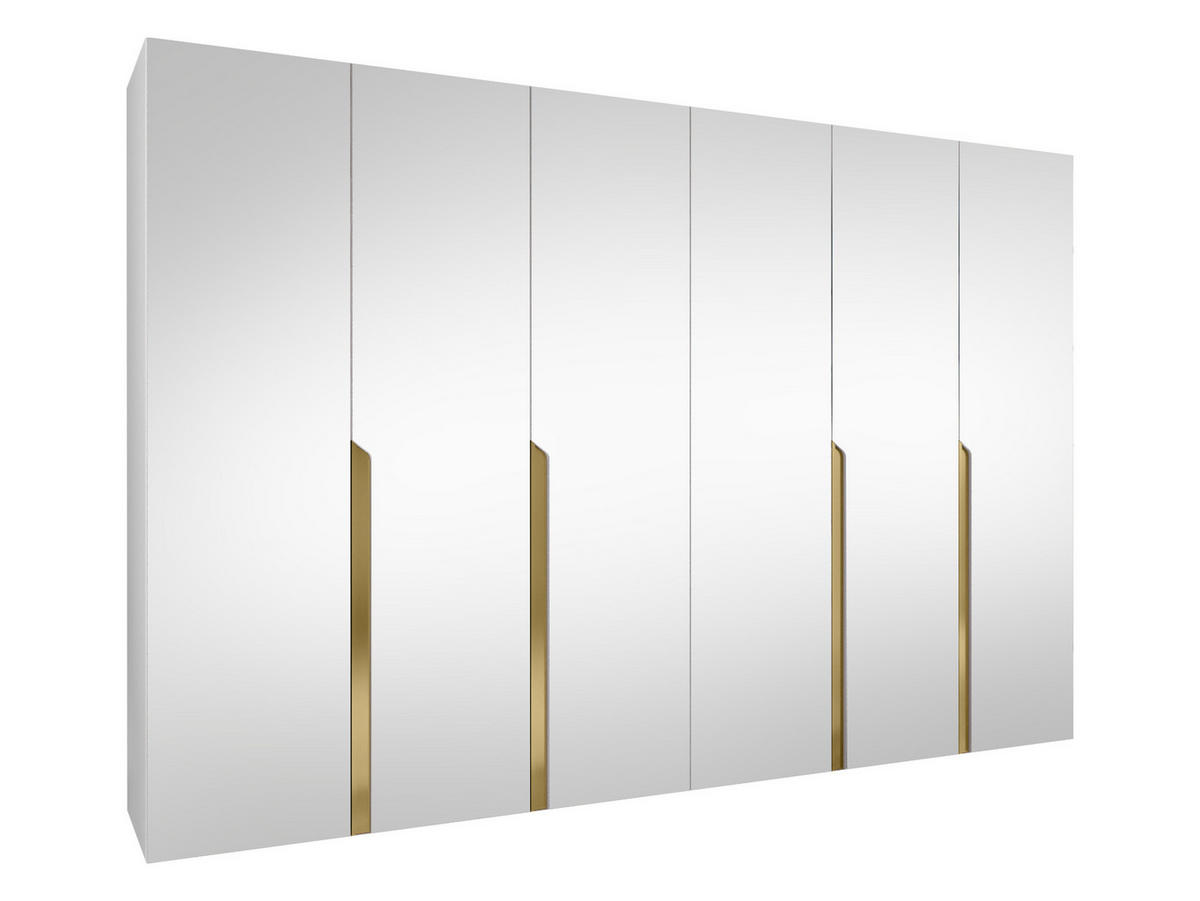 DREHTÜRENSCHRANK Mila III 300 - Goldfarben/Schwarz, Holzwerkstoff/Kunststoff (300/202/52cm) - MIRJAN24