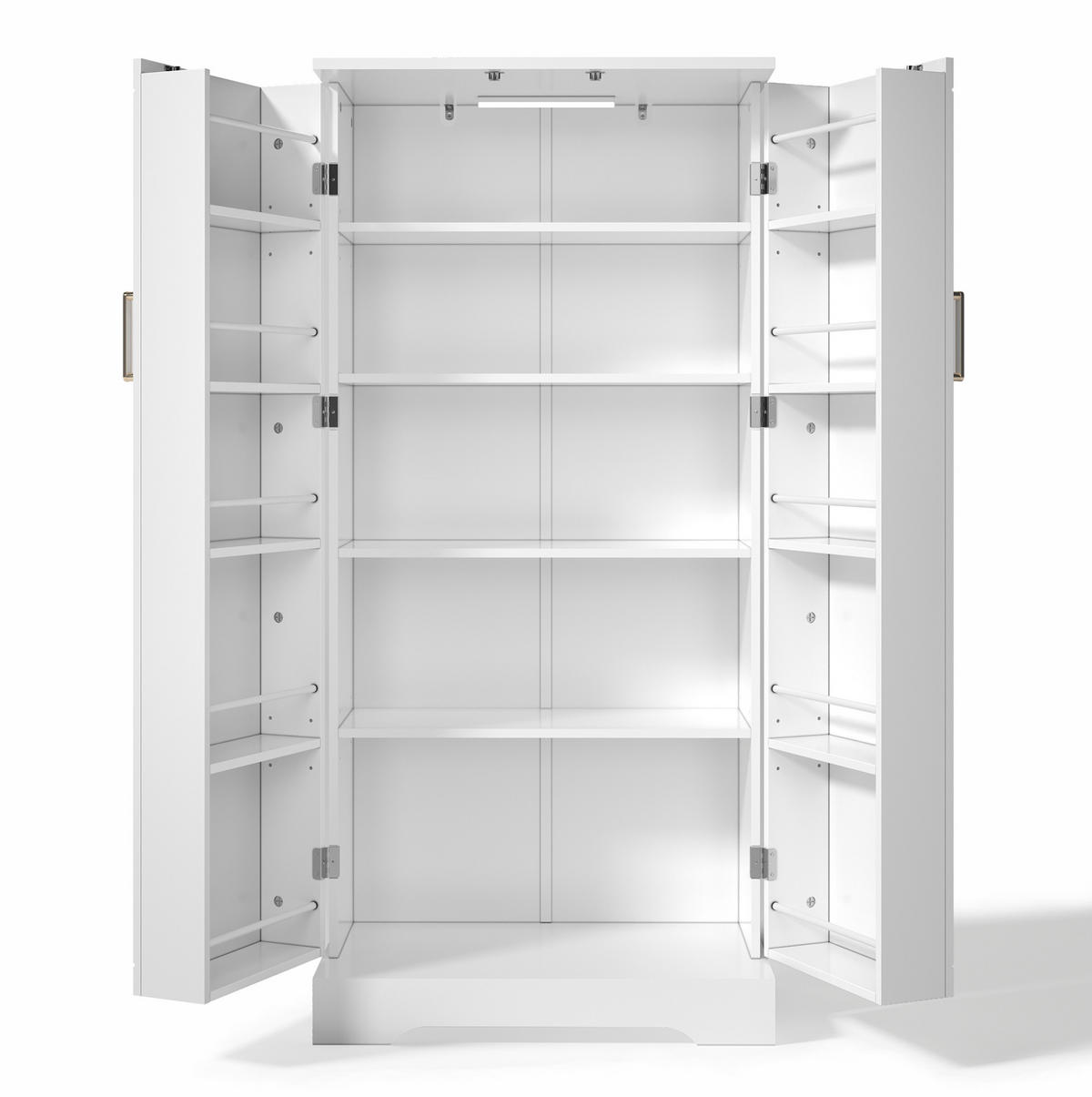 KÜCHENSCHRANK mit LED-Sensorleuchte 60 x 35 x 128 cm Weiß - Weiß, Holzwerkstoff (35/128/60cm) - Meubliv