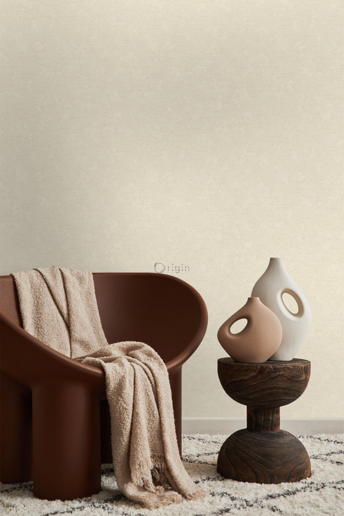 TAPETE Uni 53 cm x 10.05 m - Beige, Papier (53/1000cm) - Origin Wallcoverings