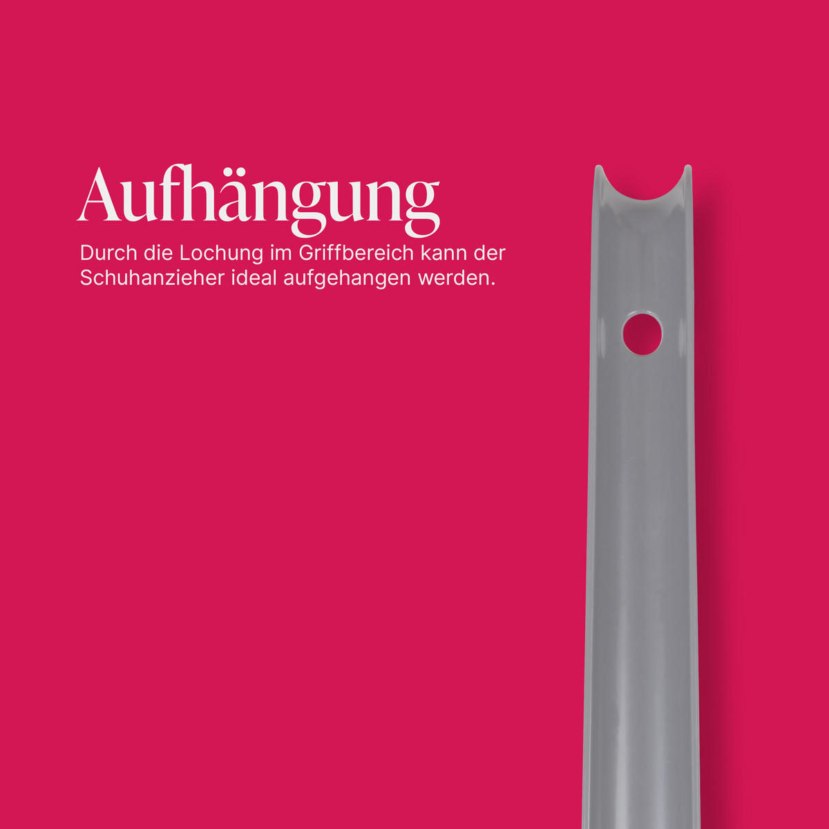 SCHUHLÖFFEL Kunststoff Grau 64 cm - Grau, Kunststoff (4/1/64cm) - ProHome
