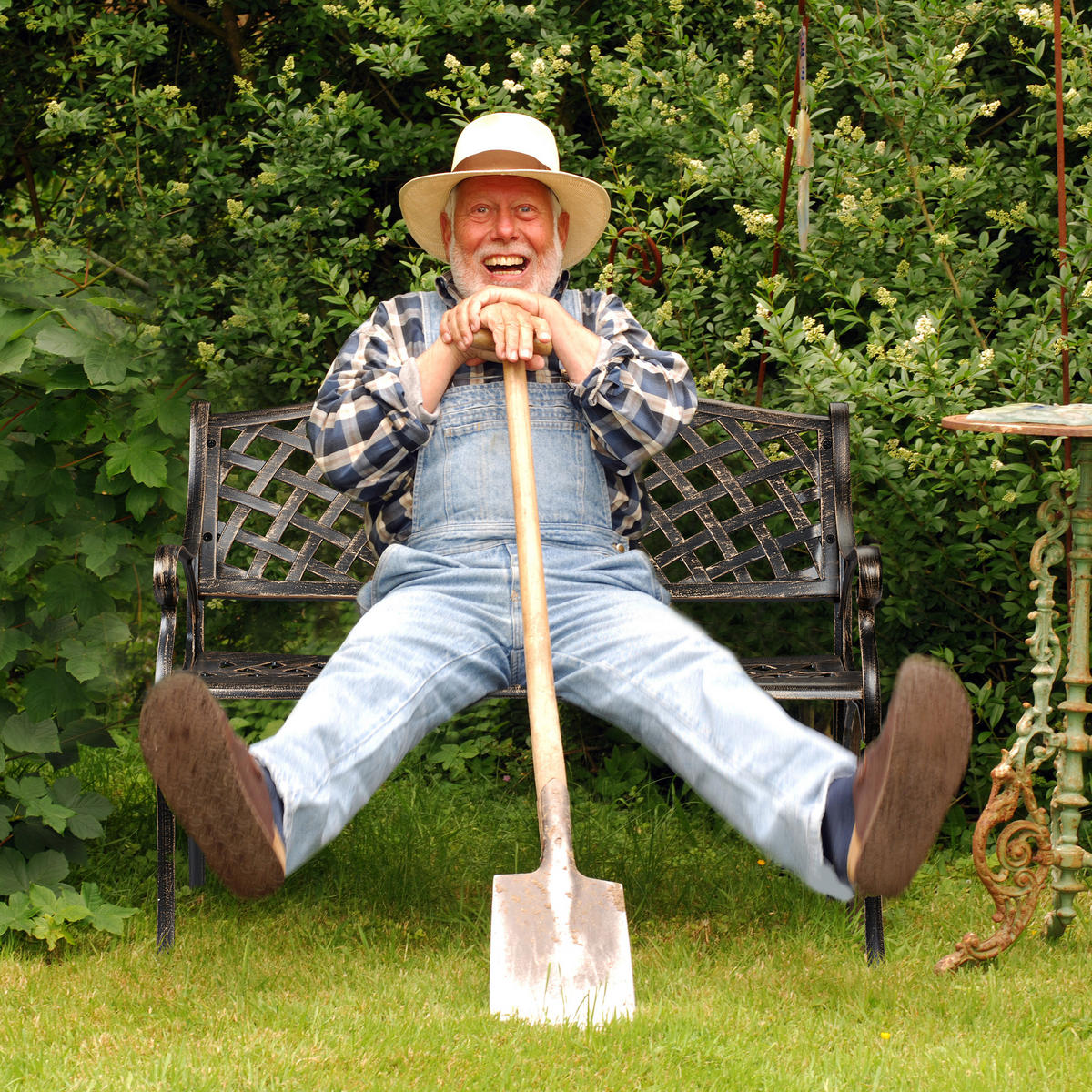 GARTENBANK - Multicolor, Metall (102/82/60cm) - Relaxdays
