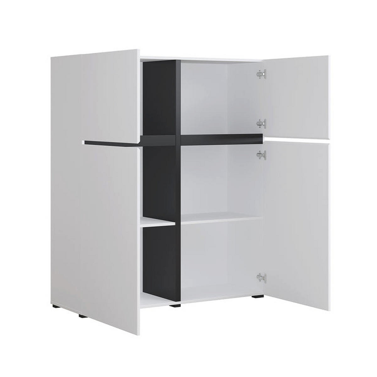 SIDEBOARD Lilia Weiß - Weiß, Holzwerkstoff (119/139/40cm) - Petits-meubles