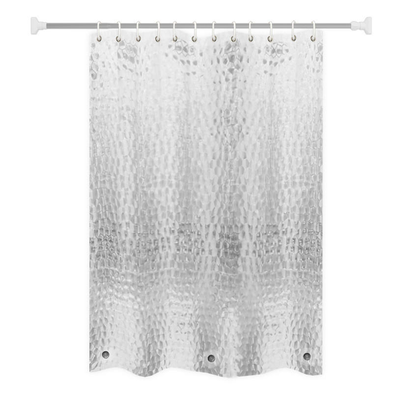 DUSCHVORHANG – Breite 180 x Höhe 180 cm – Transparent – Inklusive Haken - Klar, Kunststoff (180/180cm)