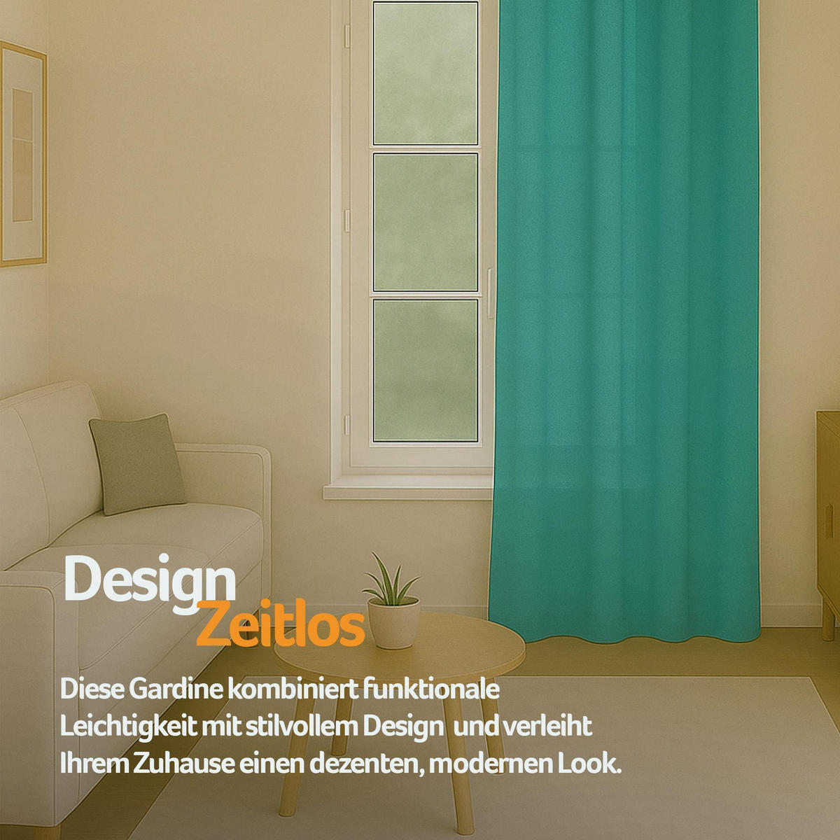 FERTIGVORHANG blickdicht 140x175 cm Universalband Türkis - Türkis, Textil (140/175cm) - Bestlivings