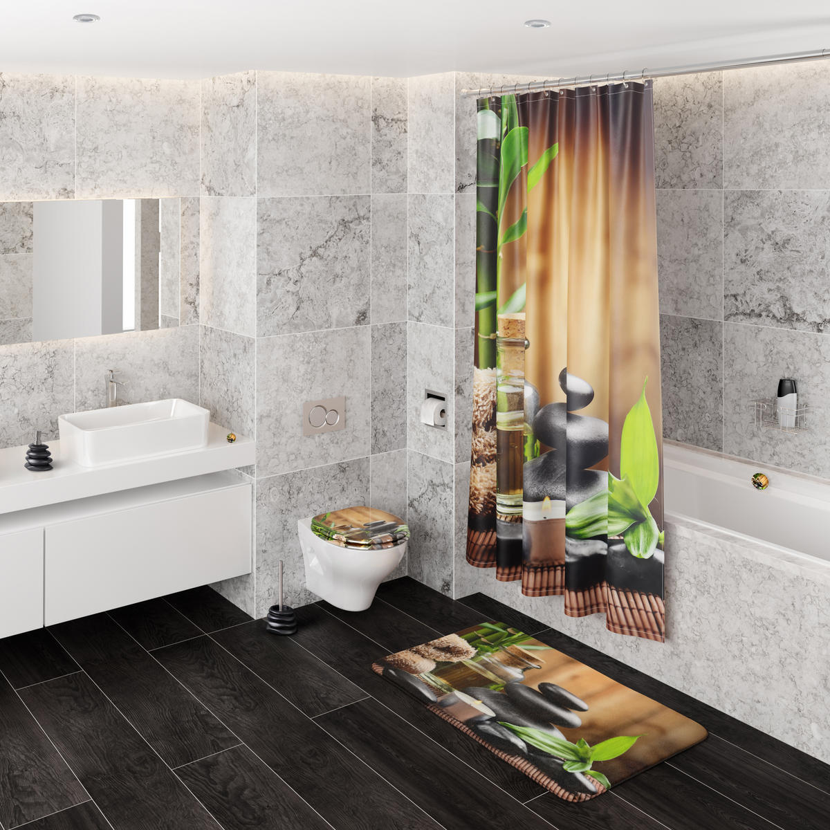 WC-SITZ mit Absenkautomatik Spa - Braun, Holzwerkstoff (38/6/47cm) - Sanilo