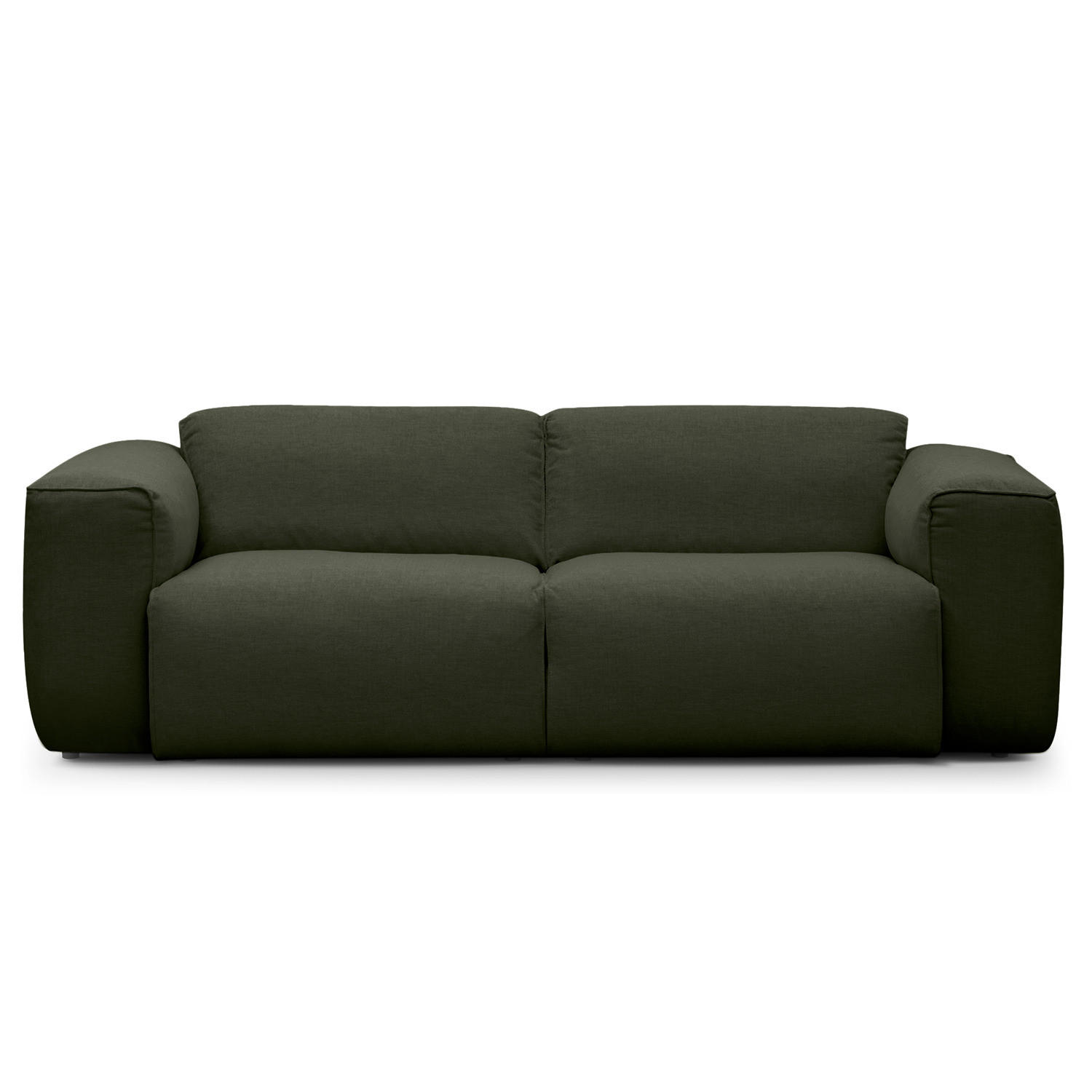 2-SITZER SOFA - Schwarz/Grau, Kunststoff/Textil (220/71/102cm) - home24