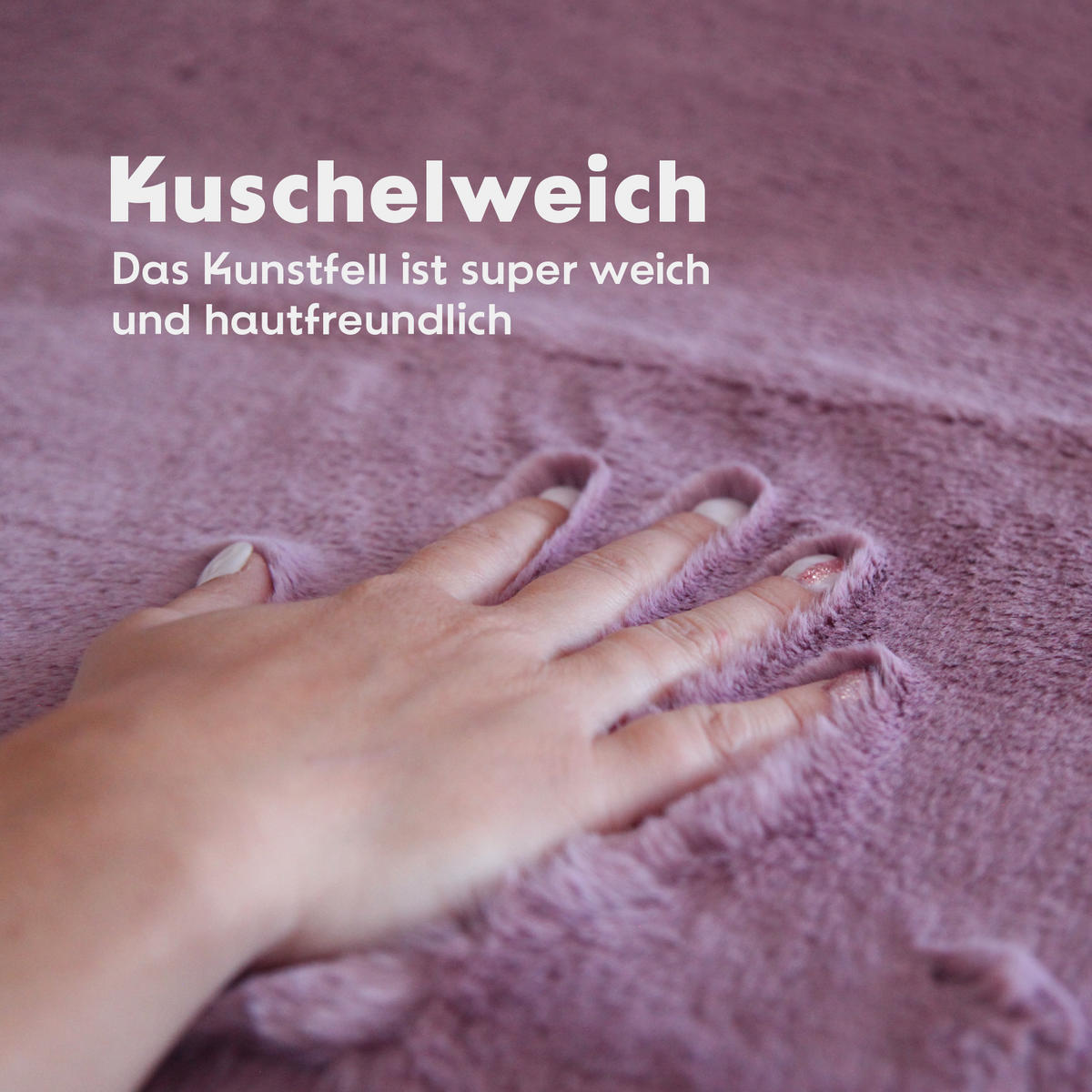 TEPPICH in Felloptik 60x120 cm rose 60x120cm - Hellrosa, Textil (60/120cm)