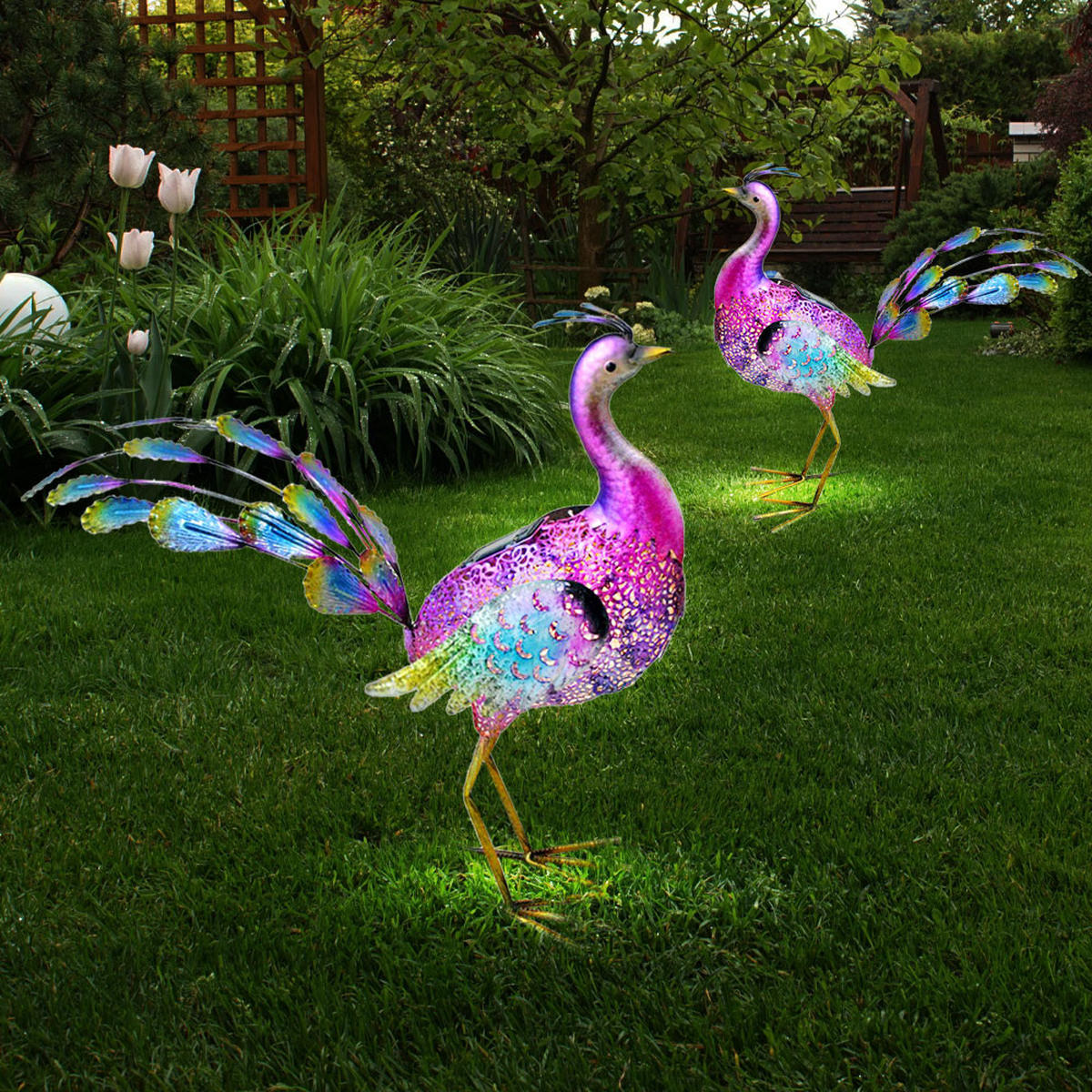 LED AUSSENLEUCHTE VERA bunt - Multicolor, Metall (62/32/55cm)