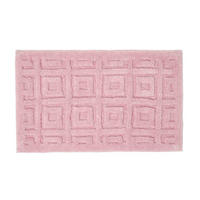 BADEMATTE 50/80 cm geometrisch - Pink, Textil (50/80cm) - Homescapes