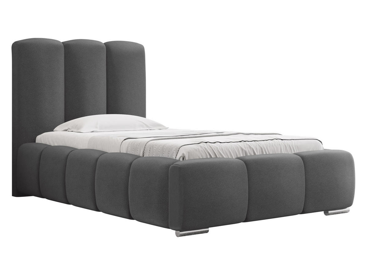 POLSTERBETT Wizko 90 - Chromfarben/Grau, Holz/Metall (90/200cm) - MIRJAN24