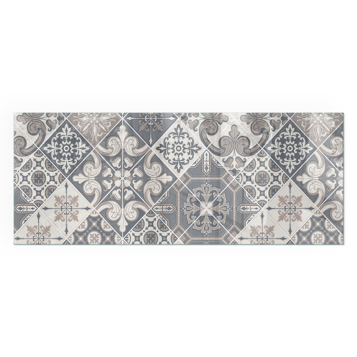 GLASPLATTE für Kamin 125x50 cm - Grau, Glas (125/50/0.4cm) - TULUP