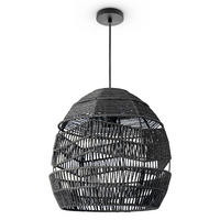 PENDELLEUCHTE Villa L - Schwarz, Metall (31/31/30cm) - Paco Home