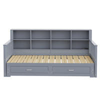 SCHLAFSOFA PANG-M4T8K2 90/190 cm Grau - Grau, Holz (117/80/196.2cm) - PANGIVO