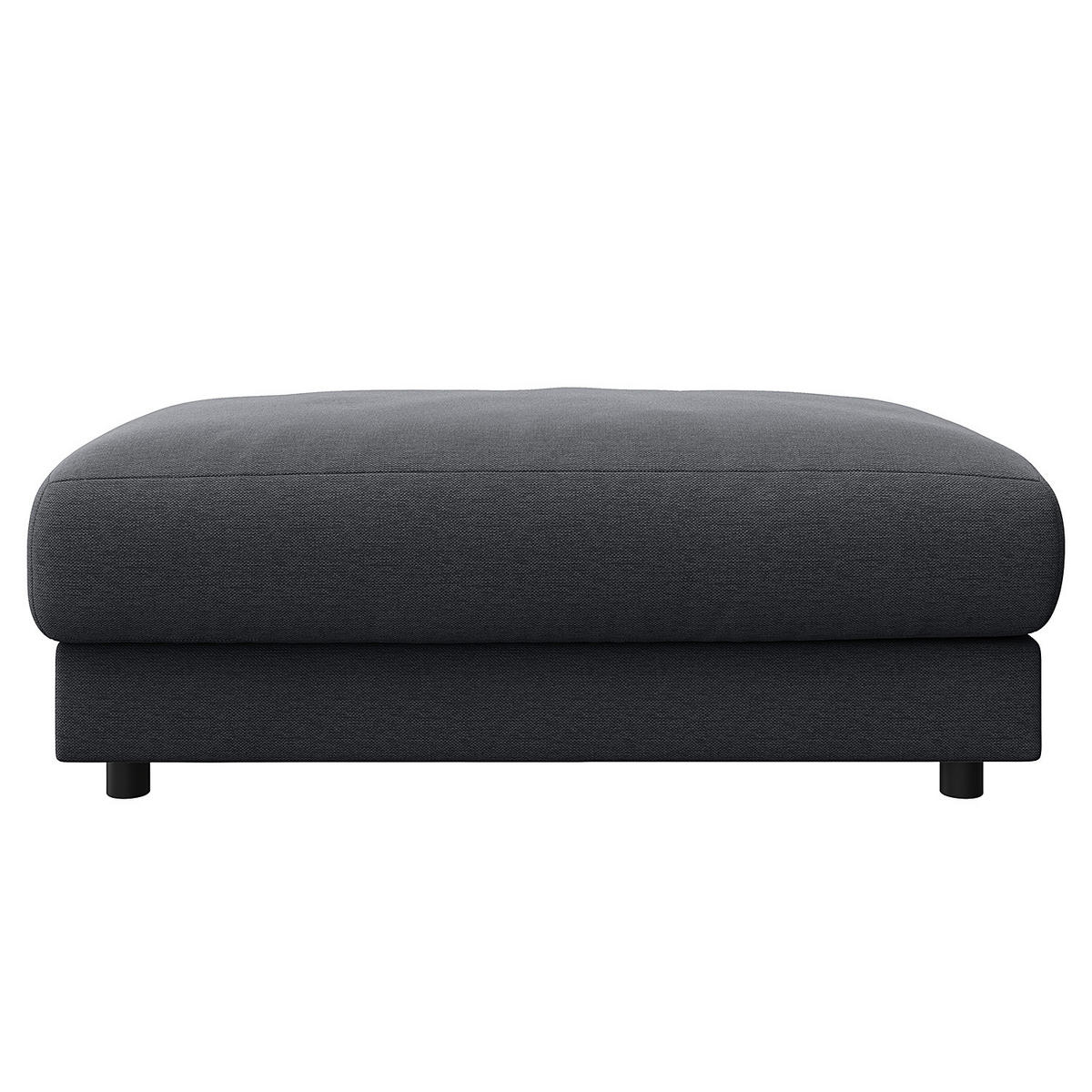 POLSTERHOCKER - Schwarz/Grau, Holz/Kunststoff (107/77/41cm) - home24