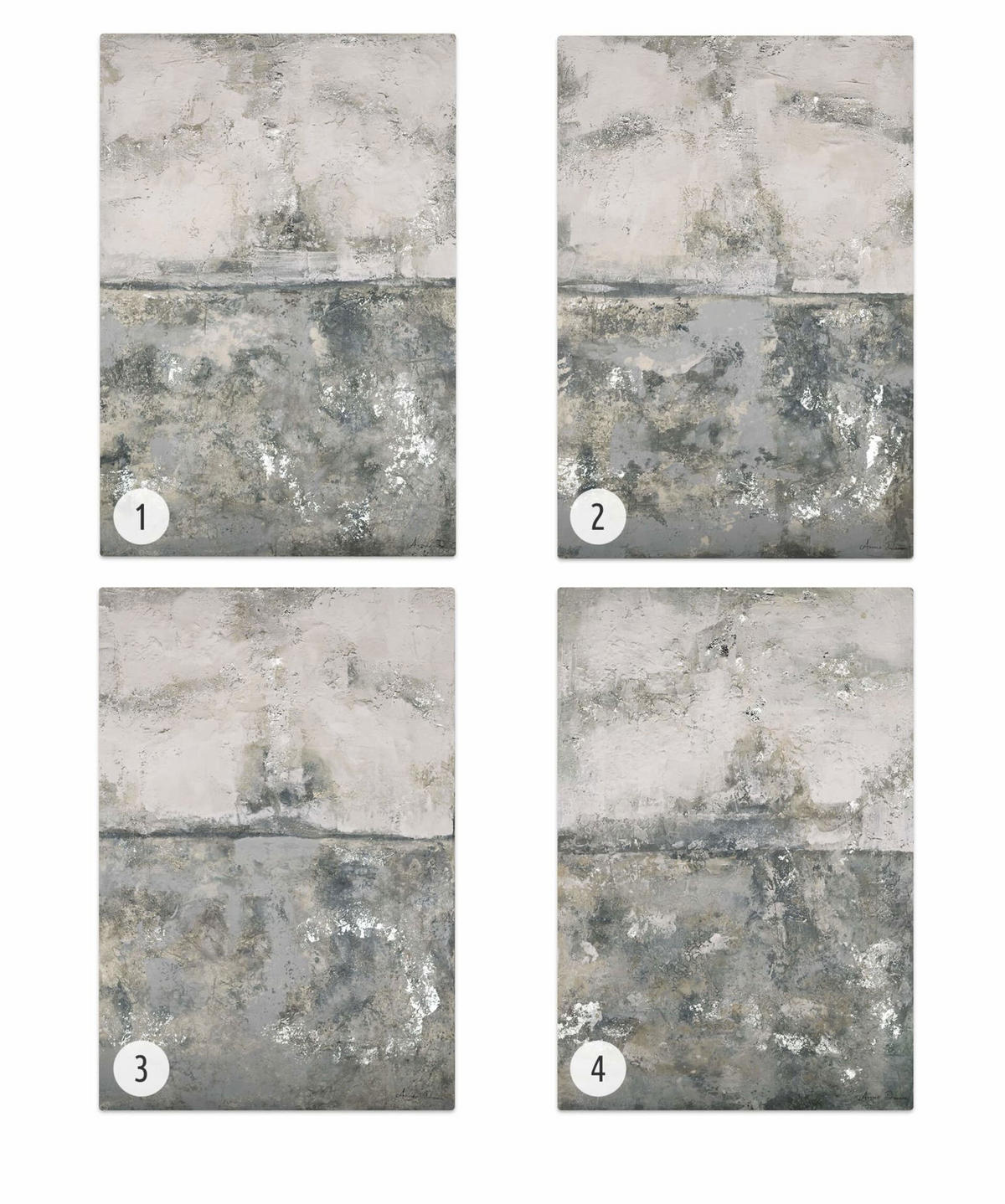 ACRYLBILD HANDGEMALT 80/120 cm - Grau, Holz/Textil (80/120cm) - KUNSTLOFT