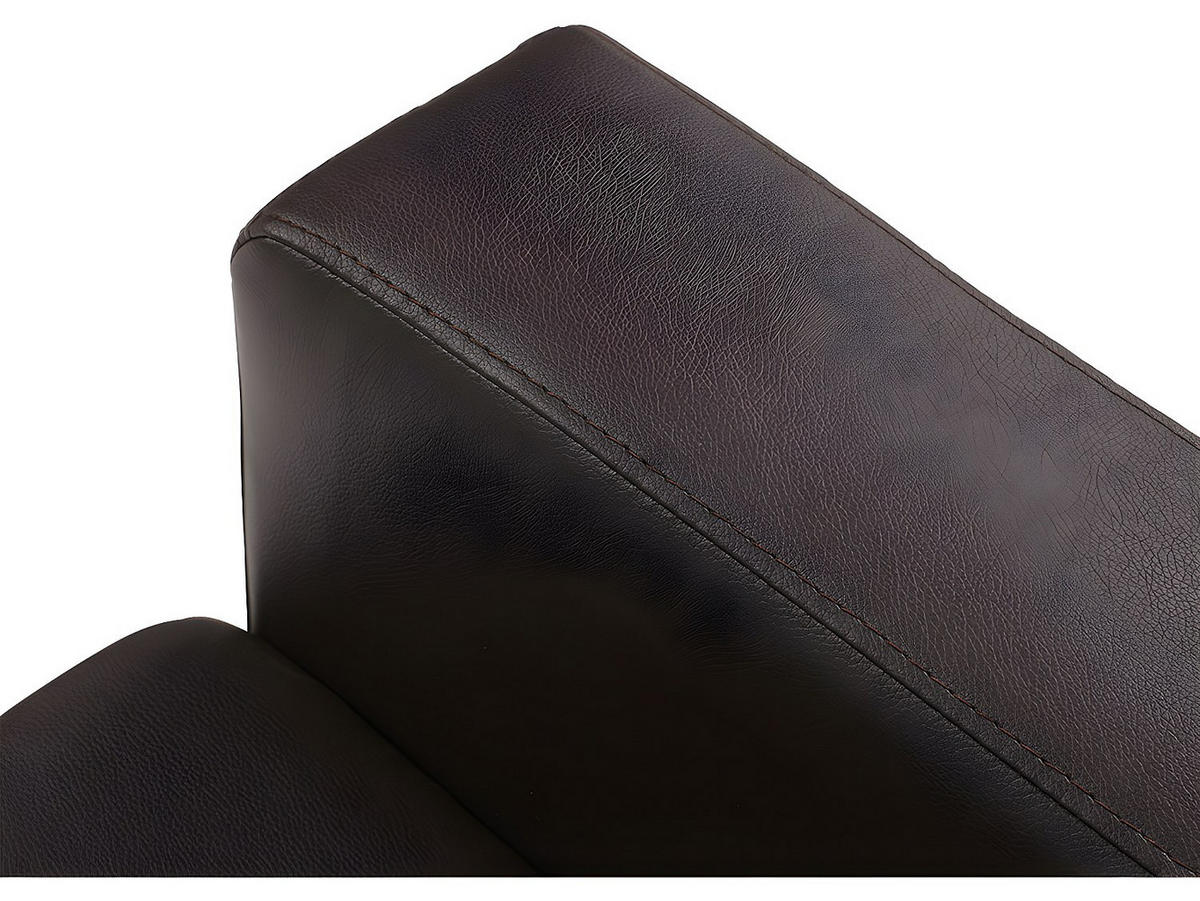 SESSEL - Kunstleder - Braun - ACKLEY - Braun, Leder (86/77/75cm) - Vente-Unique