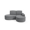 ECKSOFA Flow Graphit, mit Kissen in Curio Stoff, rechte seite - Graphitfarben, Holzwerkstoff/Textil (210/157cm) - Bettso
