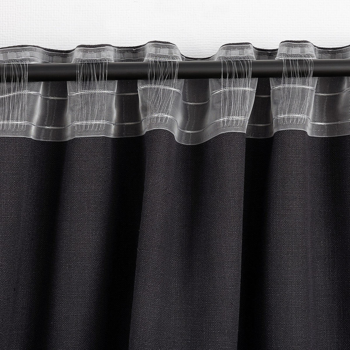 FERTIGVORHANG 140x280cm anthrazit - Anthrazit, Textil (140/280cm) - Dekoria