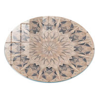GLASPLATTE fi70 cm – Kaleidoskopisches Muster - Grau, Glas (0.4/70/70cm) - ArtPrintCave