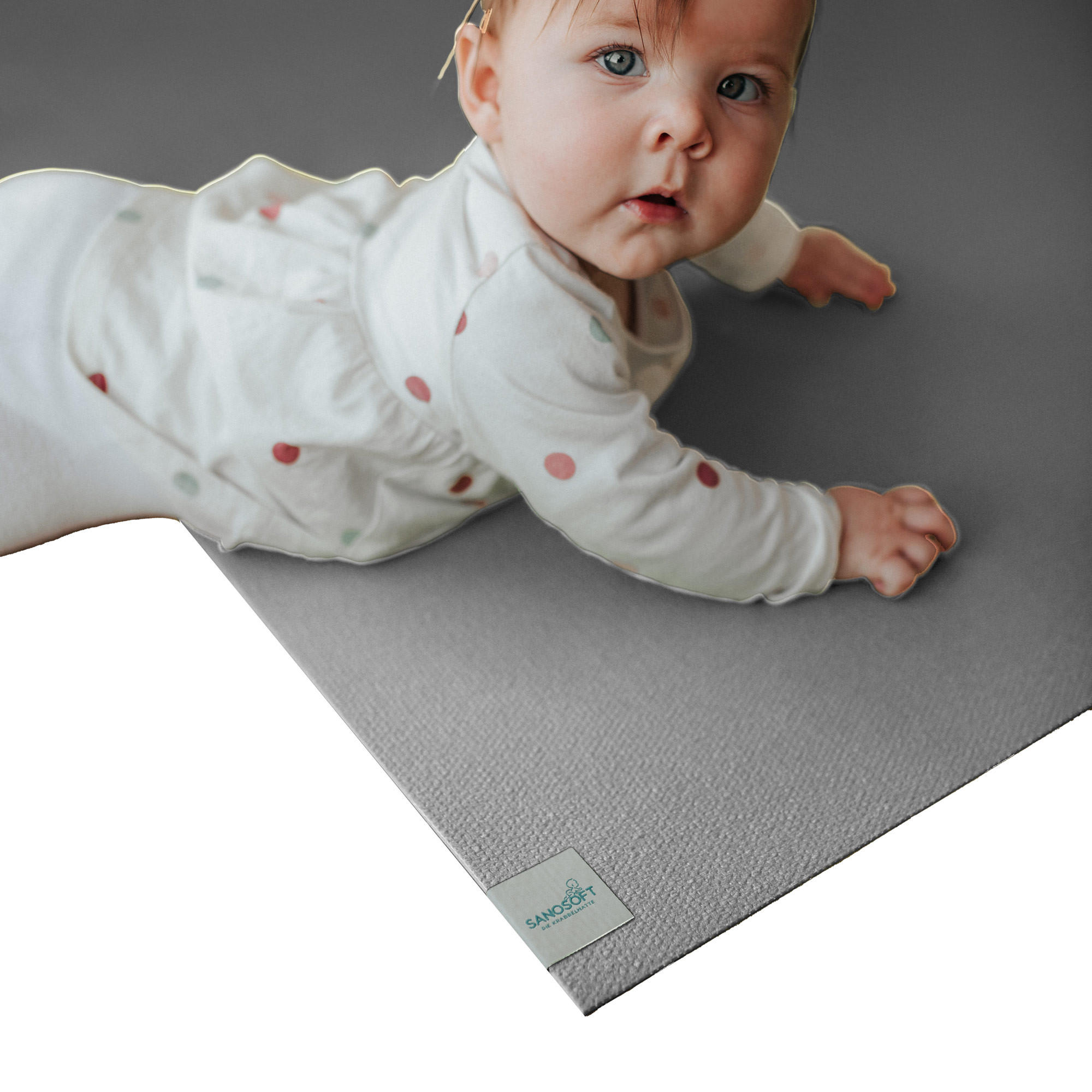 Sanosoft Krabbelmatte Hellgrau 120x240 cm