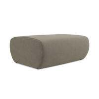 POUF Strukturstoff Stoff Beige - Beige/Schwarz, Kunststoff/Textil (102/40/62cm) - Makamii