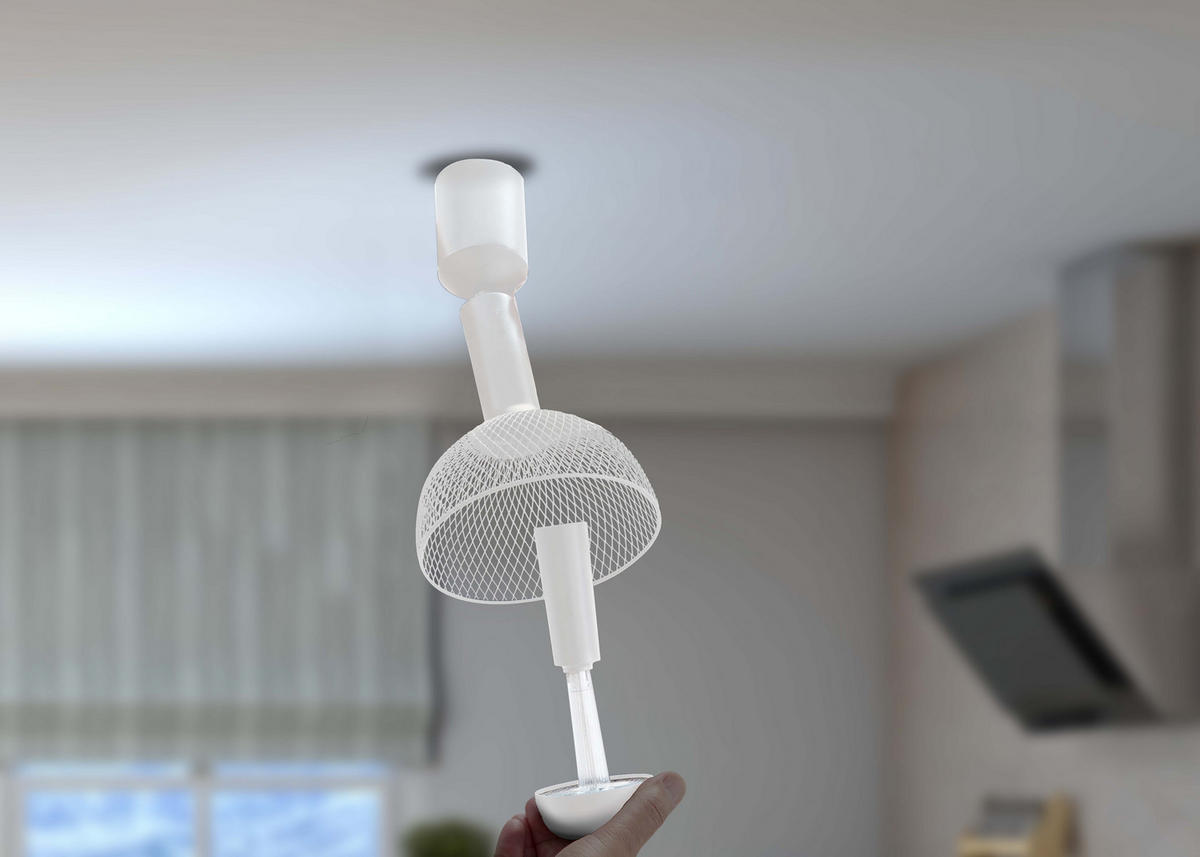 LED-AKKU-PENDELLEUCHTE - Höhenverstellbar mit abnehmbarer Leuchteinheit und Touch-Dimmer in Weiß - Weiß, Metall (16/16/150cm) - Northpoint
