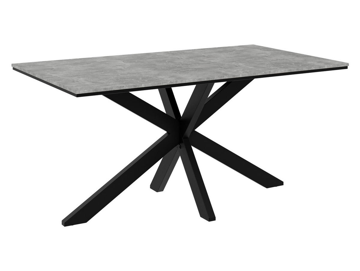 ESSTISCH Wero - Schwarz/Grau, Holzwerkstoff/Metall (90/160/74cm) - MIRJAN24