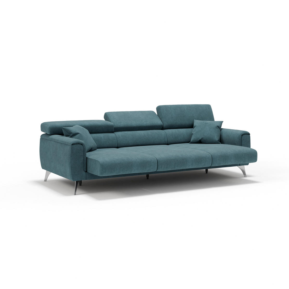 LINEARSOFA Caravaggio - Petrol, Textil (244/73/102cm) - Divani.store