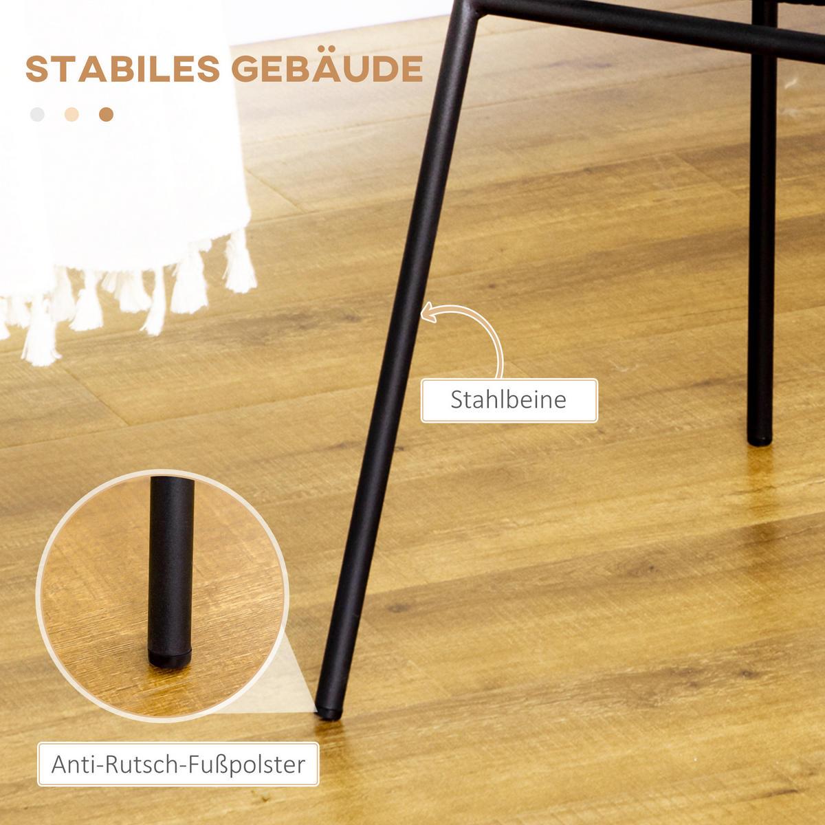 ESSZIMMERSTÜHLE, PE-Rattan, Stahl, Gelb - Gelb, Kunststoff (58/85/44cm) - HOMCOM
