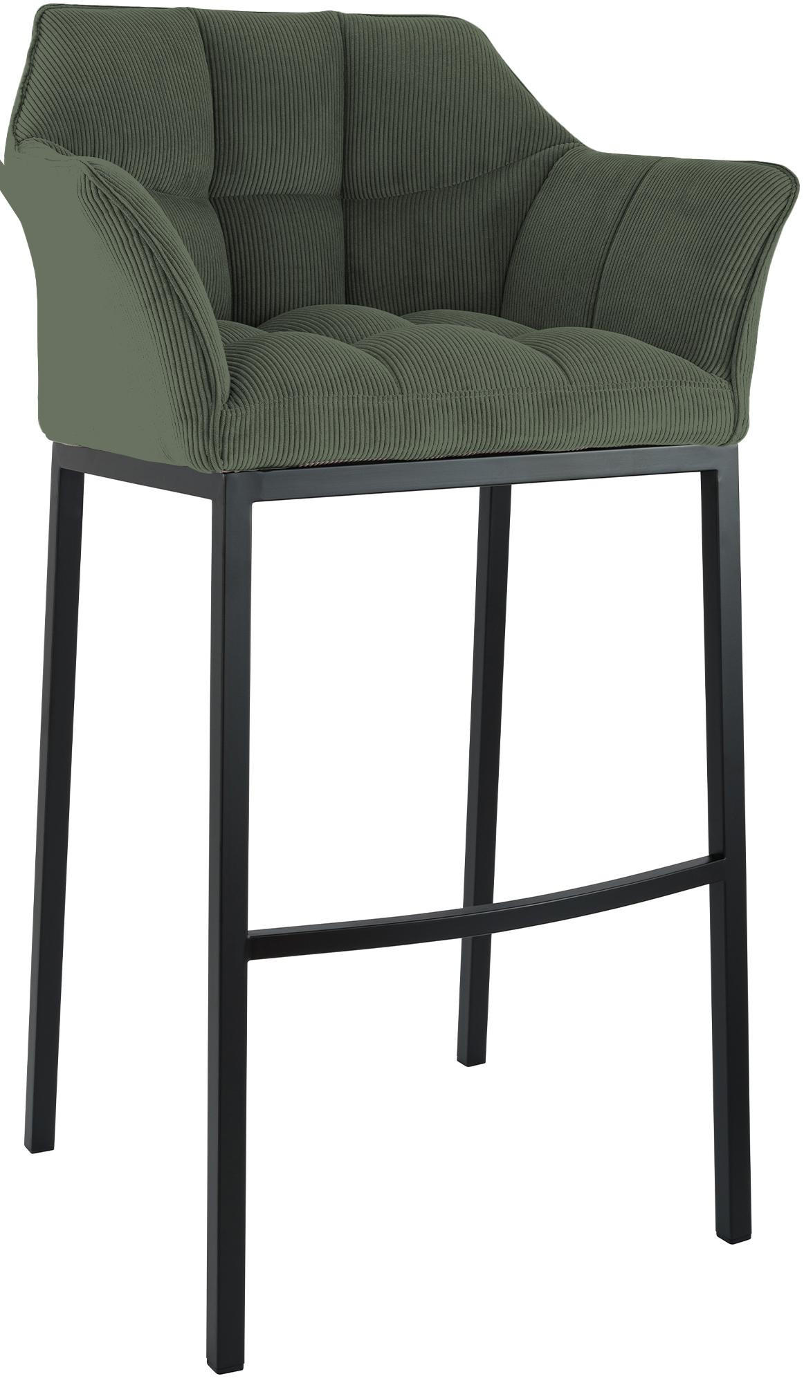 BARHOCKER Metall Grün - Schwarz/Grün, Metall (64/110/48cm) - CLP