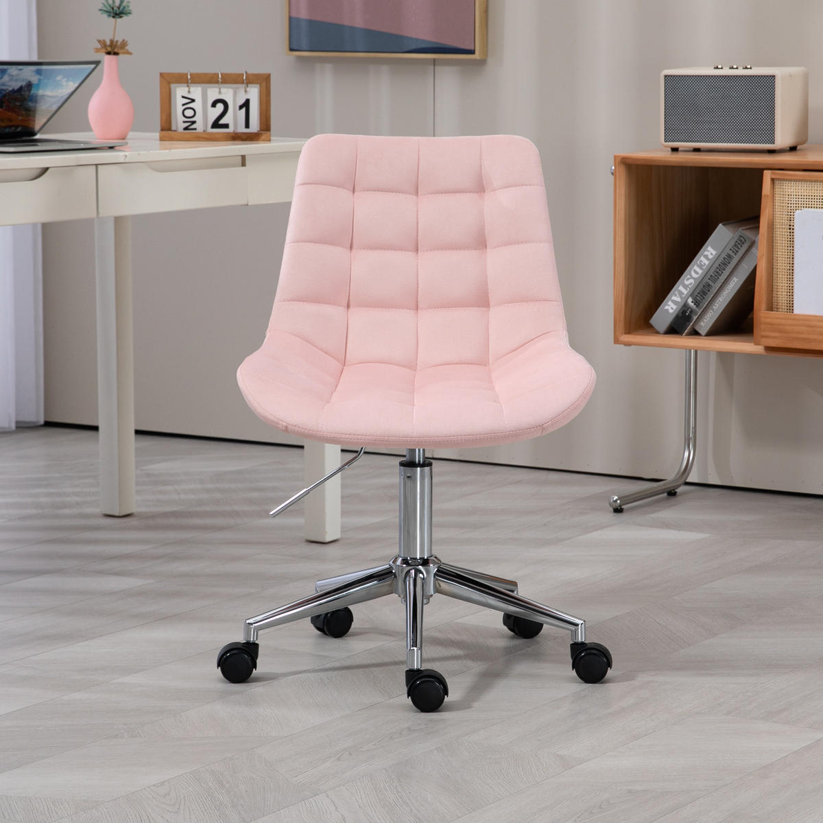 SCHREIBTISCHSTUHL MICKY Rosa - Rosa, Textil (50/92/54cm) - SVITA