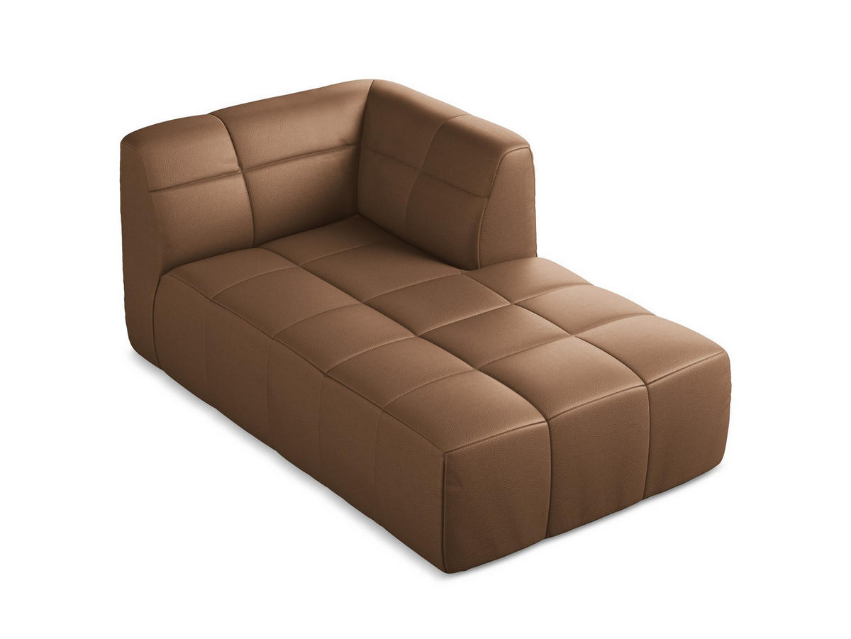 SOFAELEMENT Rechts Kunstleder Braun - Schwarz/Mokka, Holzwerkstoff/Kunststoff (101/77/175cm) - Makamii