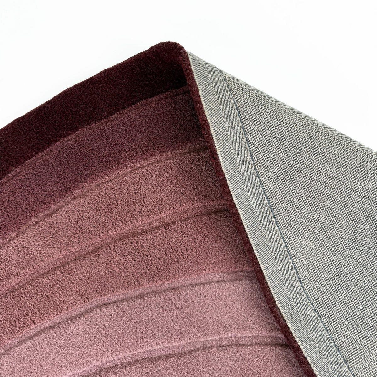 TEPPICH aus Wolle PARRET in Maulbeere, mit abstraktem Muster, Ø 160 cm - Rot, Textil (230/160cm) - KADIMA DESIGN