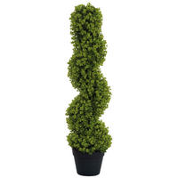 KUNSTPFLANZE, Künstlicher Spiral-Eukalyptus mit Topf, Höhe 90 cm, für drinnen & draußen, Grün - Multicolor, Kunststoff (90cm) - FORIOUS