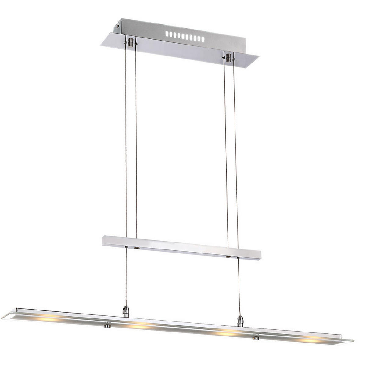 LED HÄNGELEUCHTE Janick Silber - Silberfarben, Glas (80/9/165cm) - Globo Lighting
