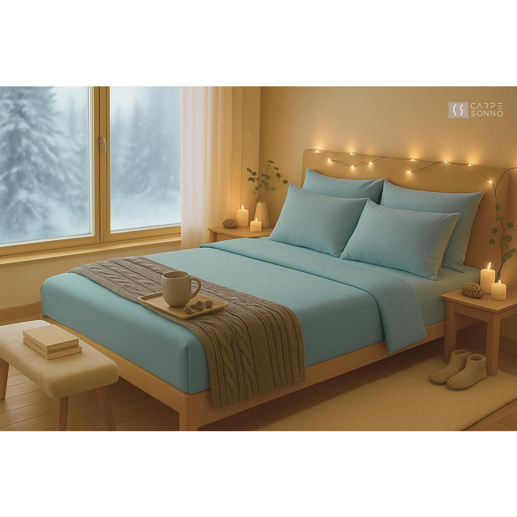 Thumbnail - Carpe Sonno Biber-Spannbettlaken, Pastellblau, Textil, Uni, Füllung: Baumwollfüllung, Rechteckig, 90x200 cm, Oeko-Tex® M...