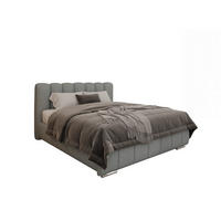 POLSTERBETT Zaira 160x200cm – Elegantes Polsterbett für modernen Wohnstil , Taschenfederkernmatratze Pocket (19cm), Blaugrau - Blaugrau, Holz (160/200cm) - Panda Möbel