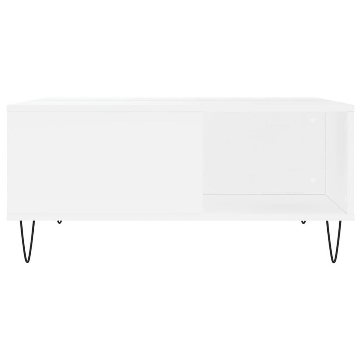 COUCHTISCH Weiß 80x80x36,5 cm Holzwerkstoff - Weiß, Holzwerkstoff (80/80/36.5cm) - furnicato