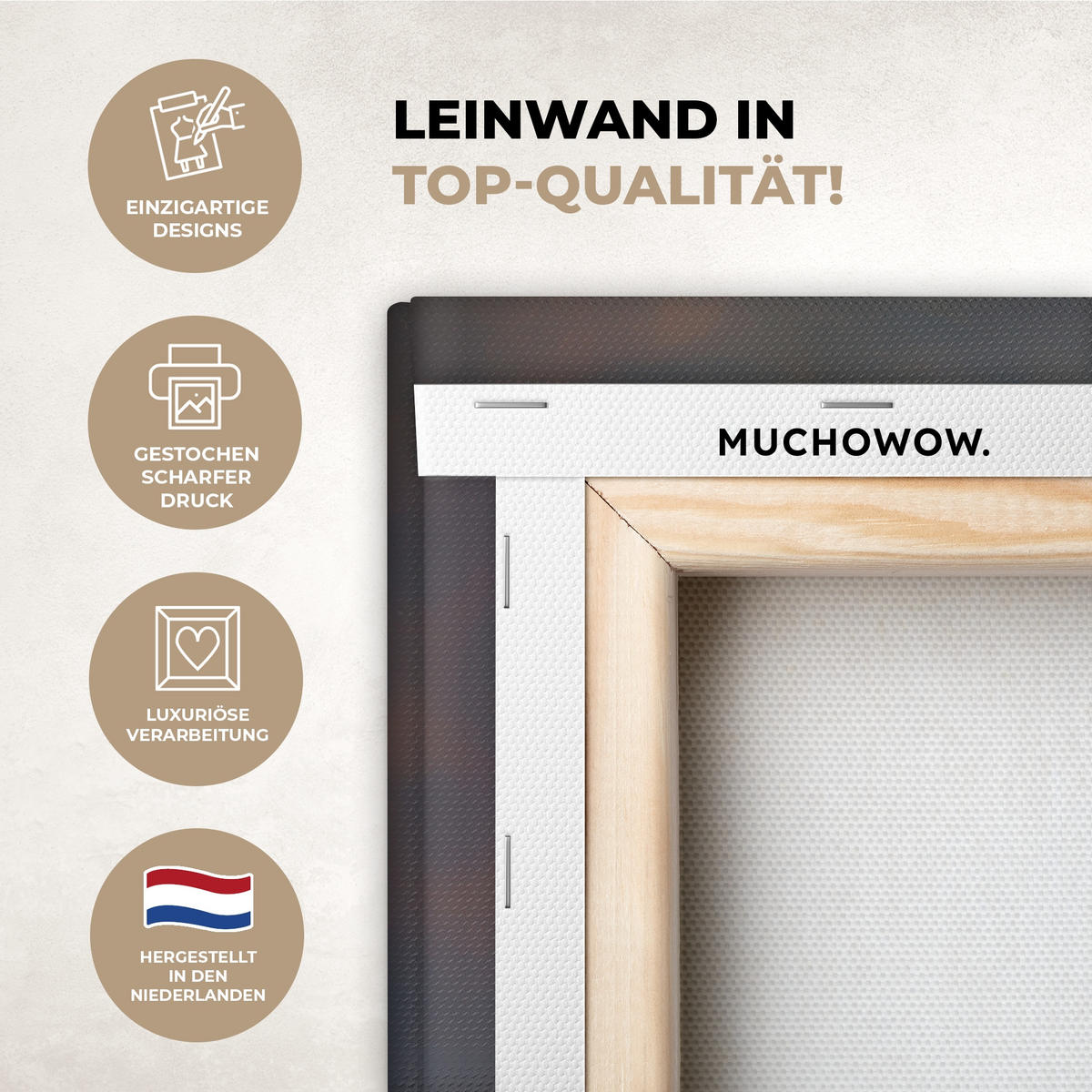 LEINWANDBILD Stillleben - Vase - Osterzweig Wanddeko 90x60 cm - Hellblau, Textil (90/60cm) - MuchoWow