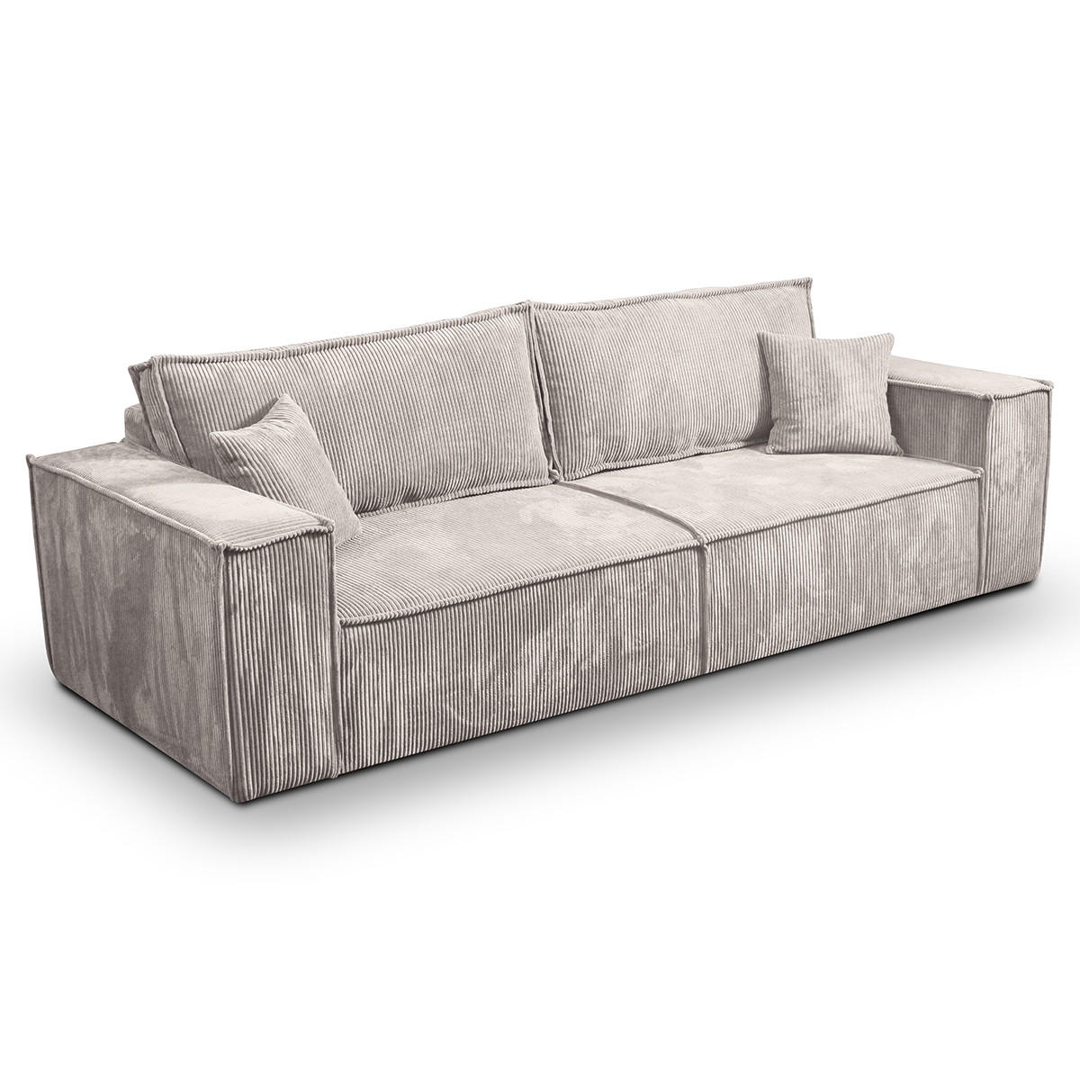 SOFA Isaac 4 Sitzplätze Gebrochenes Weiß - Weiß, Holzwerkstoff (255/85/105cm) - Petits-meubles