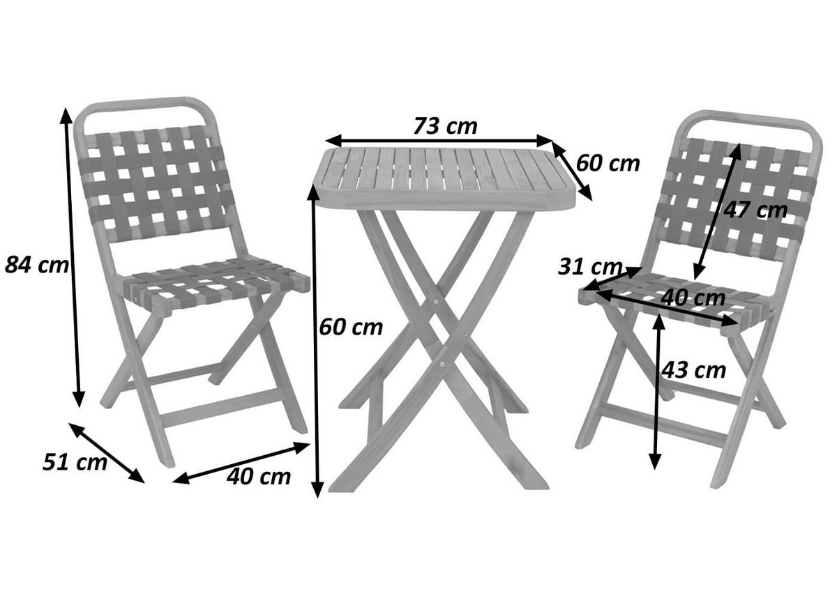 GARTEN-SET Braun, Creme - Creme/Braun, Holz - MCW