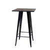 STEHTISCH INKL. HOLZ-TISCHPLATTE quadrat Schwarz - Schwarz, Holz (60/60/107cm) - MCW