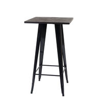 STEHTISCH INKL. HOLZ-TISCHPLATTE quadrat Schwarz - Schwarz, Holz (60/60/107cm) - MCW