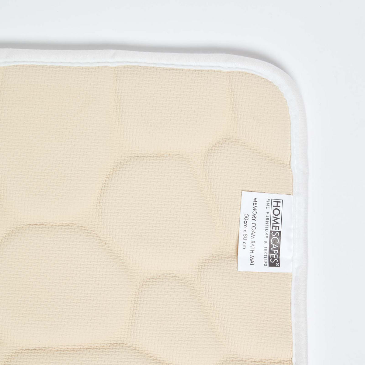 BADEMATTE Memory Foam Kiesel-Design 50/80 cm - Creme, Textil (50/80cm) - Homescapes