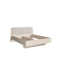 BETT LEVARO – 160×200 cm mit Lattenrost, ohne Bettkasten Wüstensand - Sandfarben, Holzwerkstoff (160/200cm) - Milaros Markt